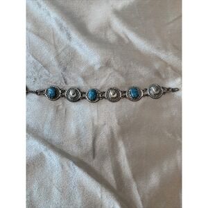 Vintage Scarab And Sphinx Head Bracelet Mid Century Egyptian Rare